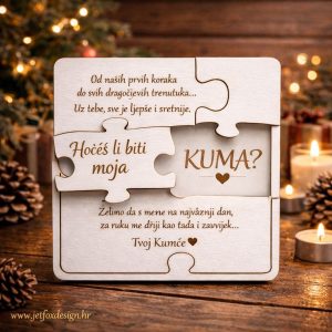 Tražite originalan način da pitate kumu? Pitalica puzzle otkriva pitanje Hoćeš li biti moja kuma.