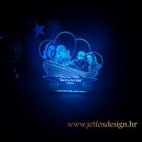 Romantična akrilna lampa s motivom čamca ljubavi, idealan poklon za parove