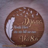 Personalizirana drvena dekoracija za učiteljicu s imenom i tekstom – što pokloniti učiteljici na kraju školske godine?